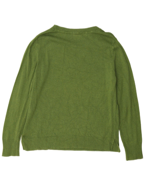 White Stuff Damen-Pullover mit U-Boot-Ausschnitt, Gr. 40, Größe Grün, Baumwolle