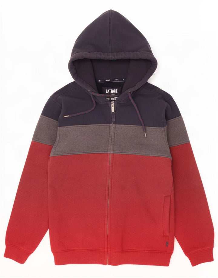 Fat Face Herren-Kapuzenpullover mit Reißverschluss, mittelgroß, mehrfarbig, Farbblock