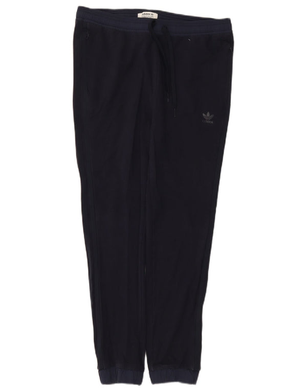Adidas Damen Trainingshose Jogger UK 16 Large Marineblau Baumwolle
