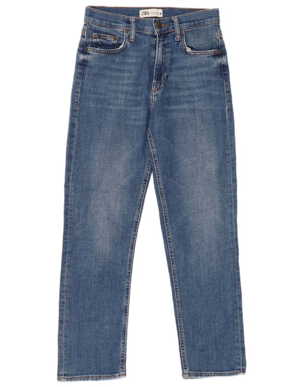 ZARA Damen Straight Jeans EU 38 Small W28 L27 Blau