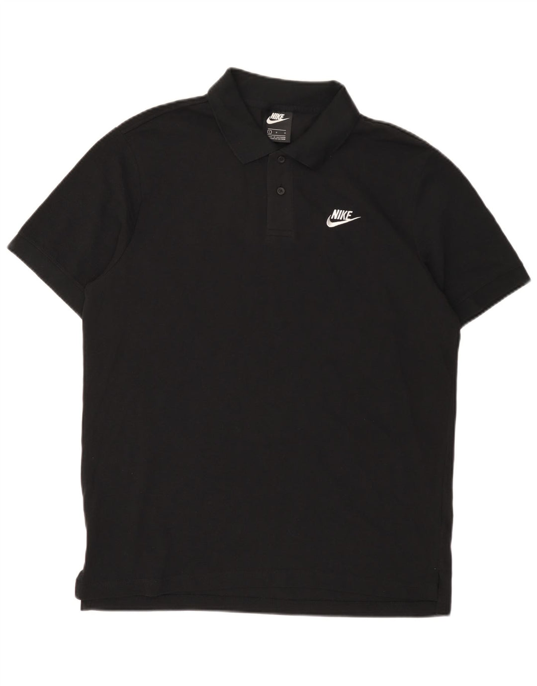 Nike Herren-Poloshirt, groß, aus schwarzer Baumwolle