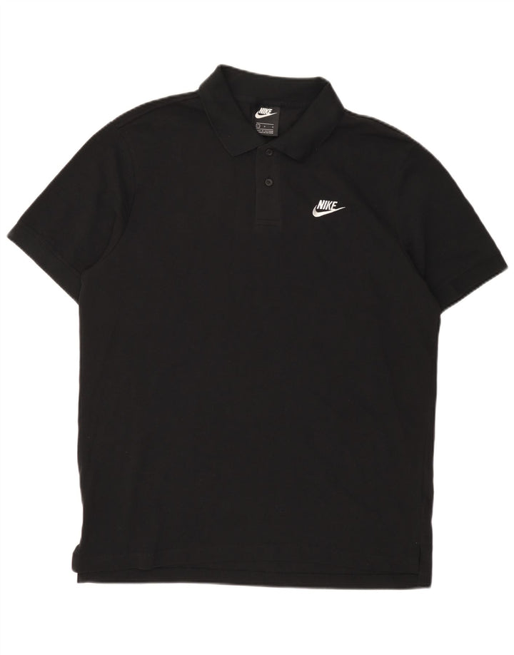 Nike Herren-Poloshirt, groß, aus schwarzer Baumwolle