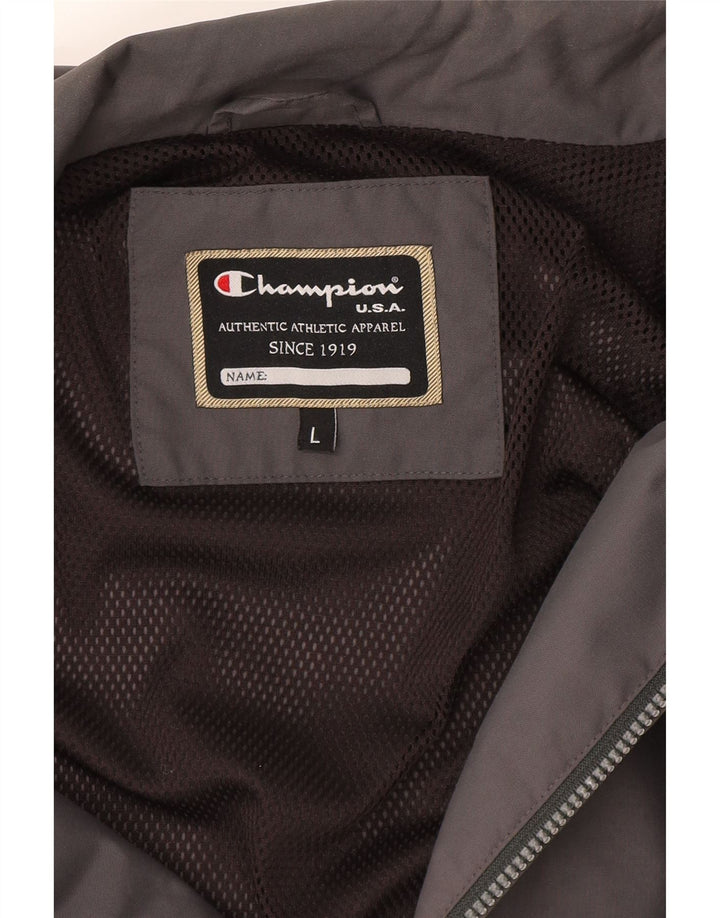 Champion Damen-Trainingsanzug-Top-Jacke, UK 16, Größe L, Grau
