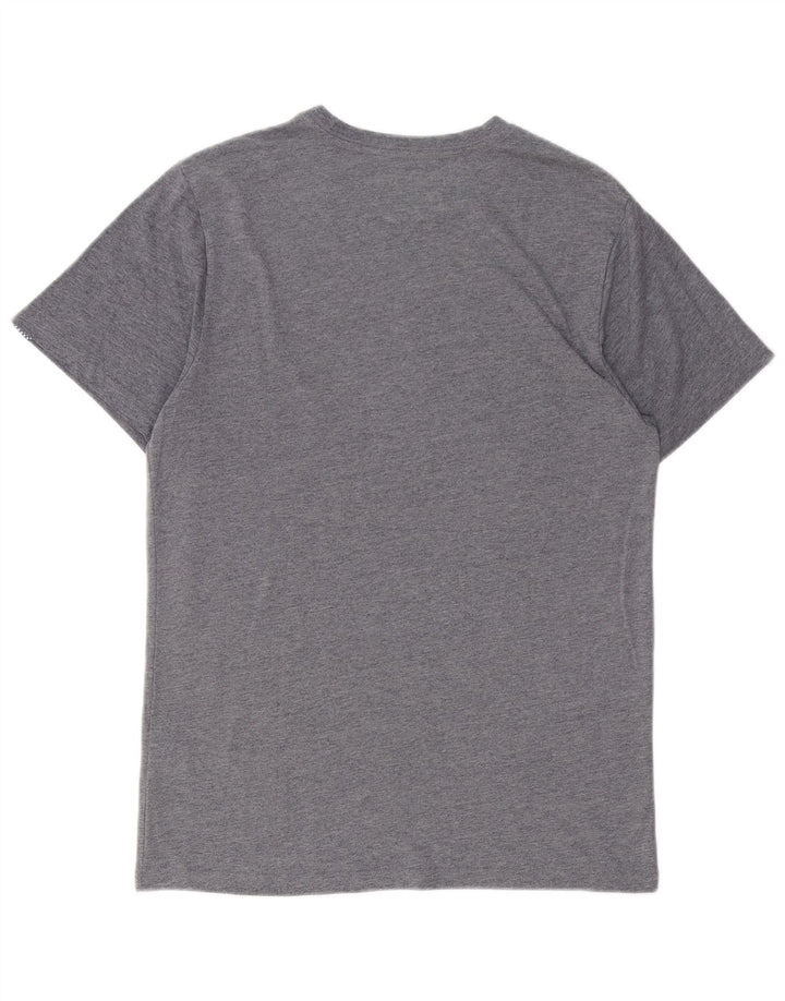 Vans Herren Grafik-T-Shirt-Oberteil aus mittelgrau gesprenkelter Baumwolle