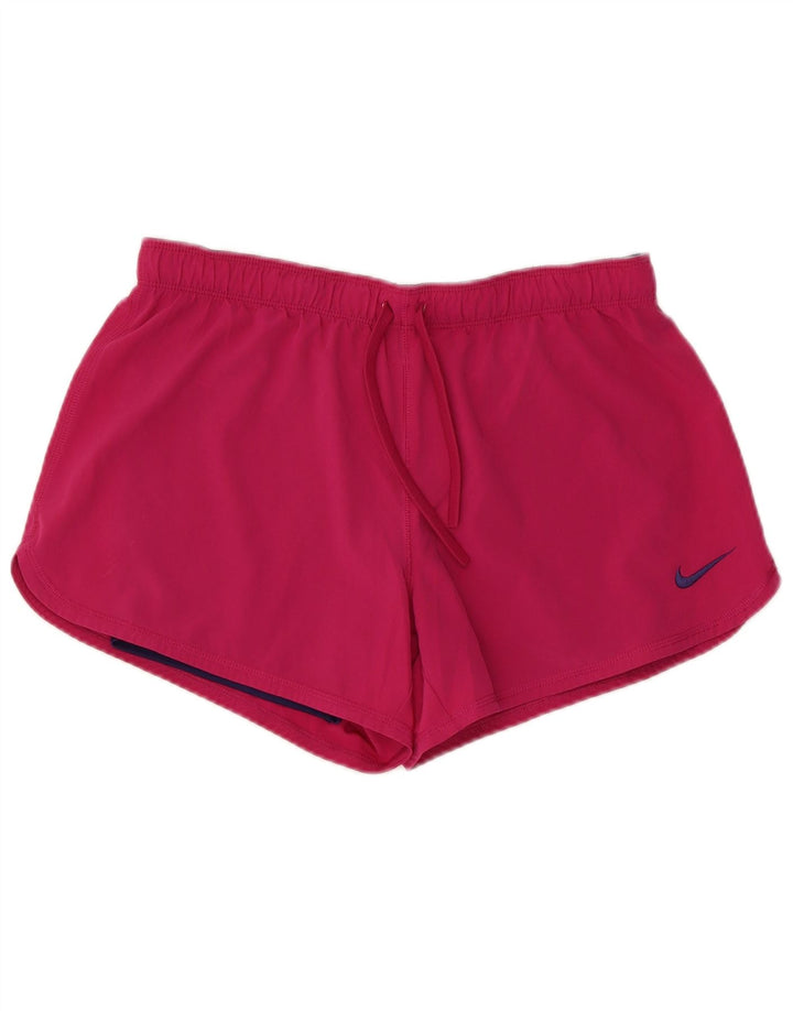 NIKE Damen Dri Fit Sport Shorts UK 14 Mittelrosa Polyester