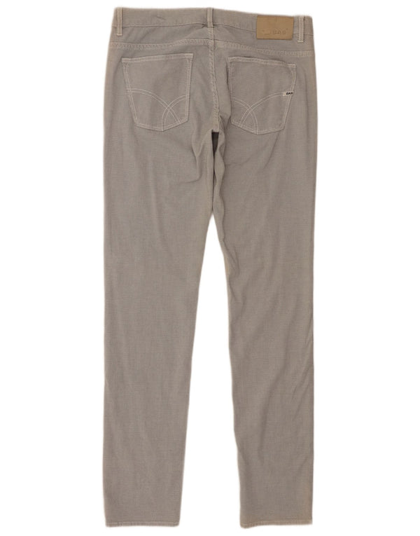 Gas Mens Slim Casual Trousers W34 L34 Grey Lyocell