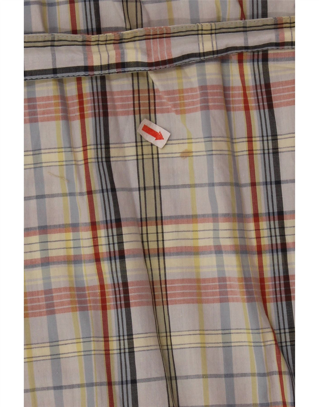 Vintage Damen Hemdkleid UK 14 Medium Mehrfarbig karierte Baumwolle