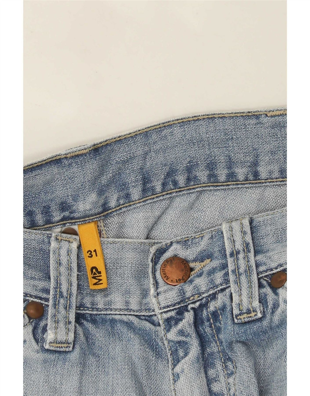Meltin' Pot Herren Cargo-Jeansshorts W31 Mittelblau