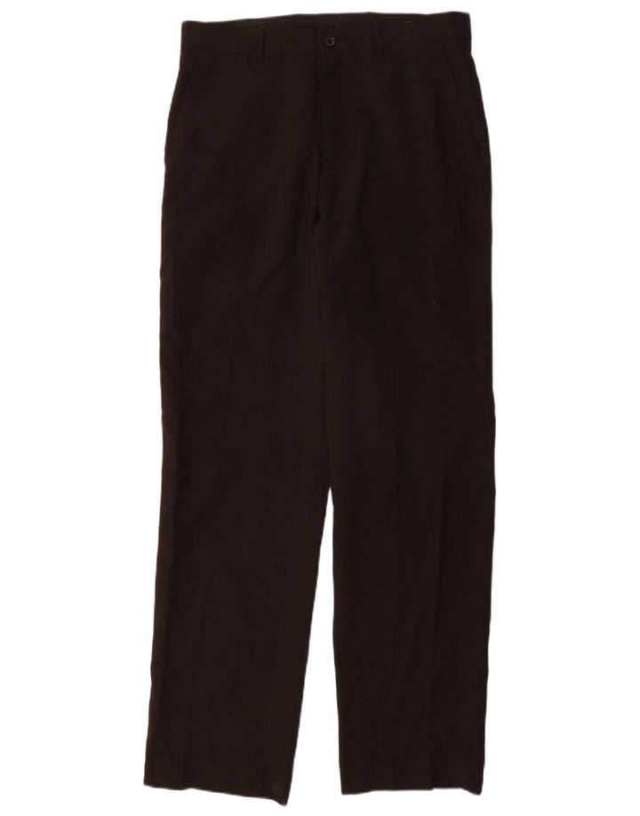 Marks & Spencer Herren maßgeschneiderte gerade Chinohose W32 L33 Schwarz