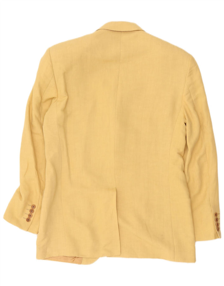 Missoni Herren-Anzug mit 3 Knöpfen, 2-teilig, IT 50, Größe L, W34, L30, gelbe Viskose