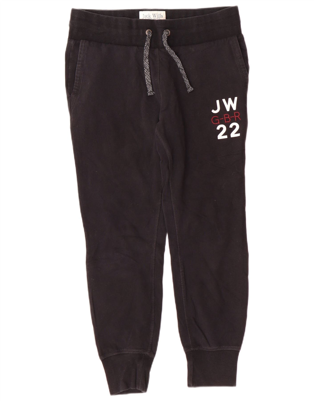 JACK WILLS Damen-Trainingsanzug mit Grafik, Jogginghose, Gr. 12, mittelschwarz