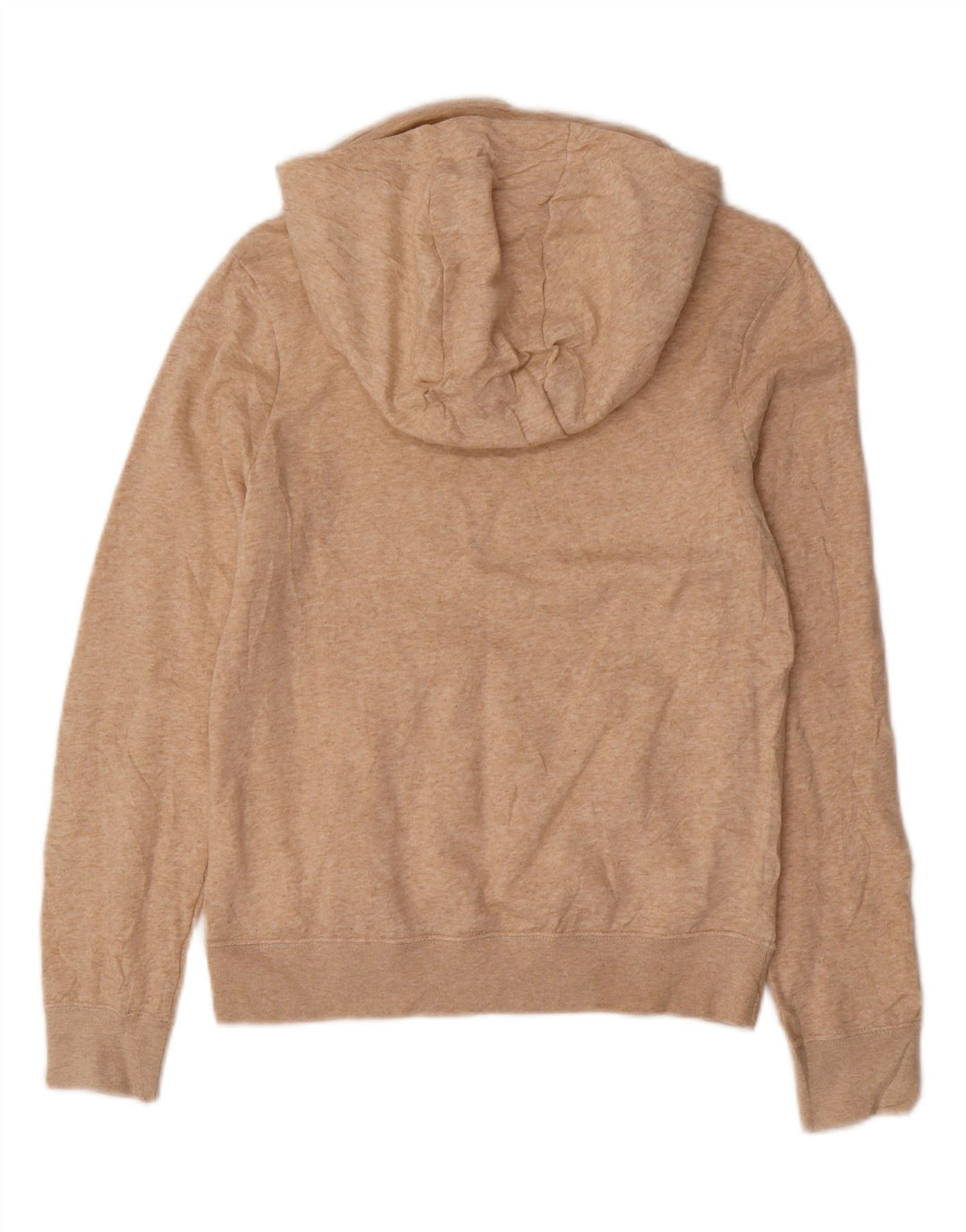 NIKE Damen Kapuzenpullover UK 6 XS Beige gefleckte Baumwolle