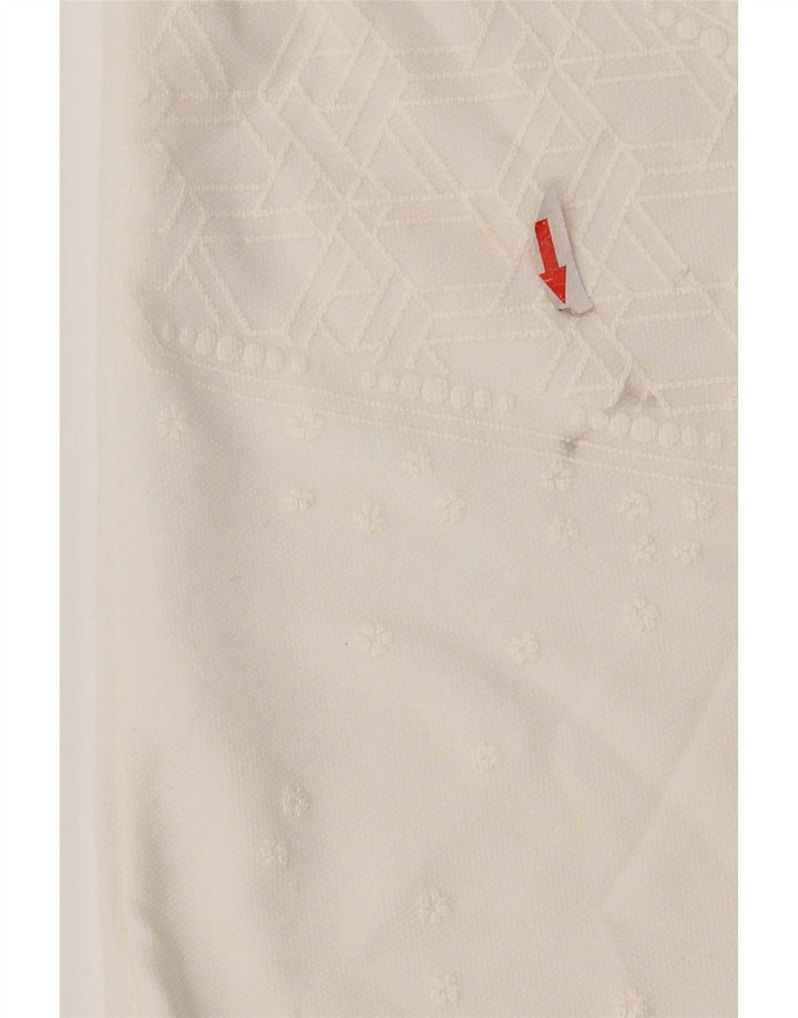 Zara Damen Etuikleid UK 12 Mittelweiß Paisley