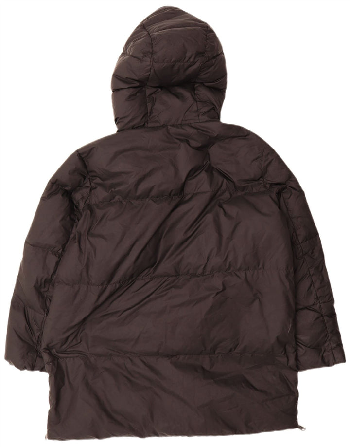 Zara Damen-Kapuzen-Übergröße, gepolsterter Mantel, UK 10, Small, Schwarz, Polyamid