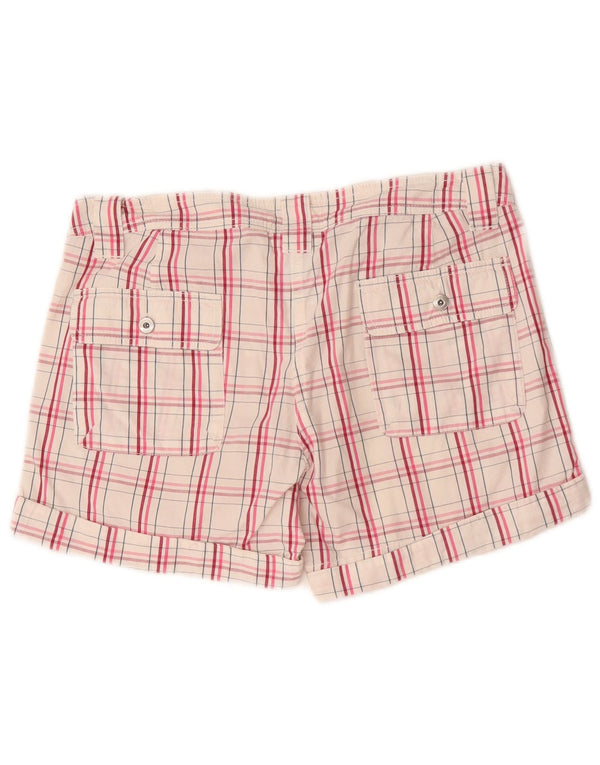 Champion Damen-Chinoshorts, Größe S, Größe W27, weiß karierte Baumwolle