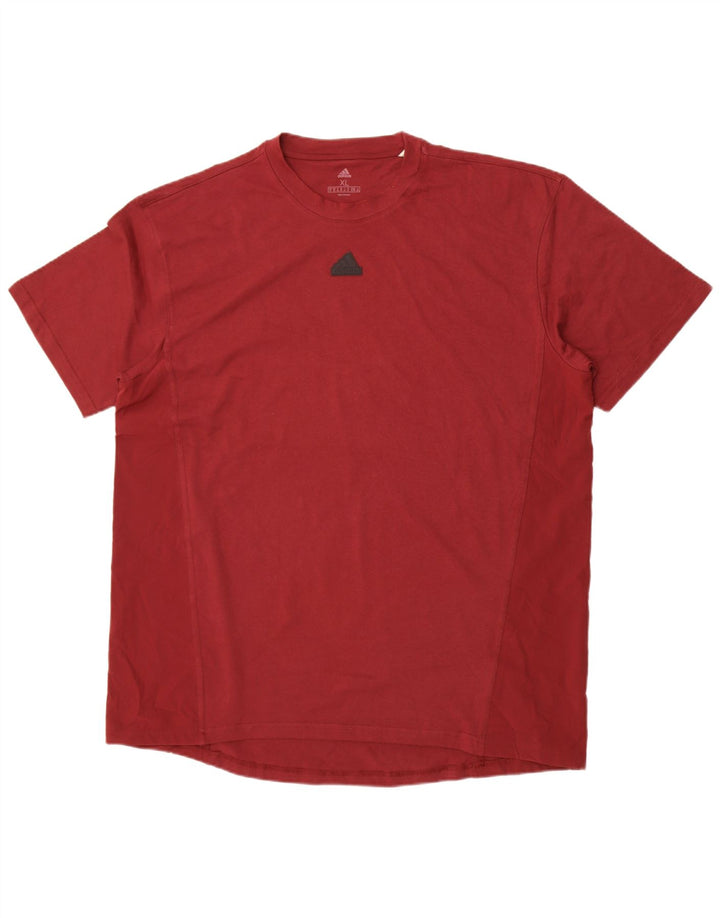 Adidas Herren T-Shirt Top XL Maroon Baumwolle