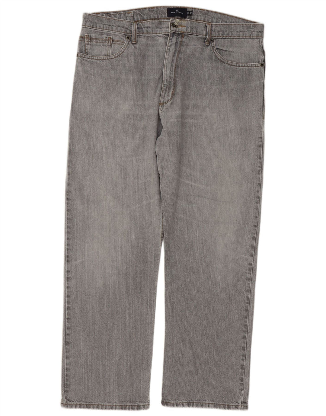 Marks & Spencer Herren Blue Harbor Straight Jeans W38 L29 Graue Baumwolle