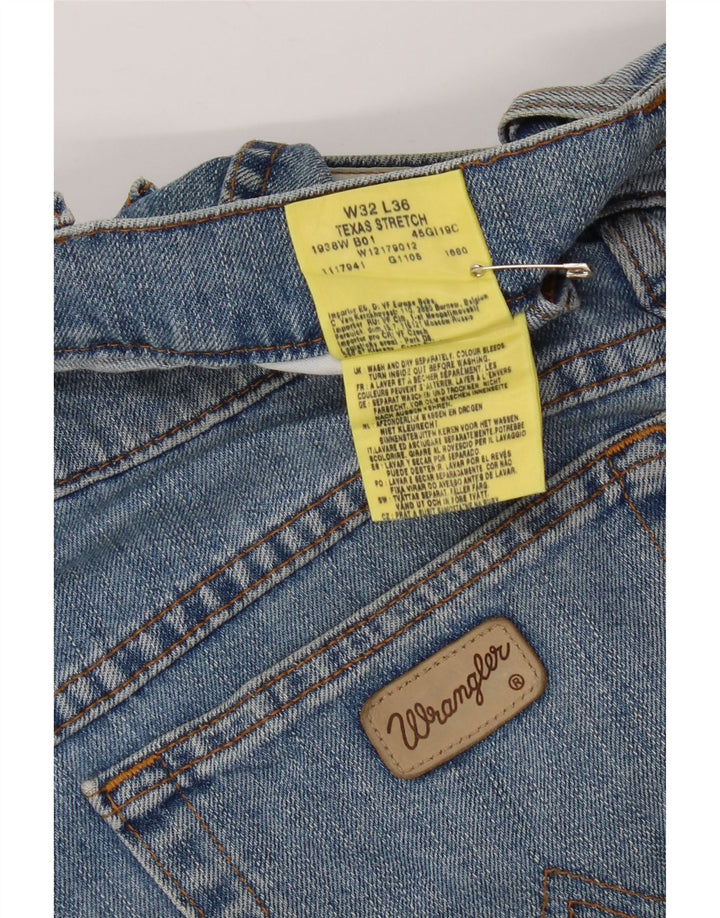 Wrangler Herren Texas Stretch Straight Jeans W32 L29 Blaue Baumwolle
