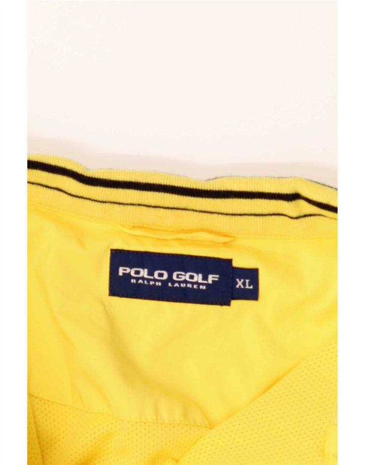 Polo Ralph Lauren Herren Kurzarm-Pulloverhemd XL Gelb Polyester