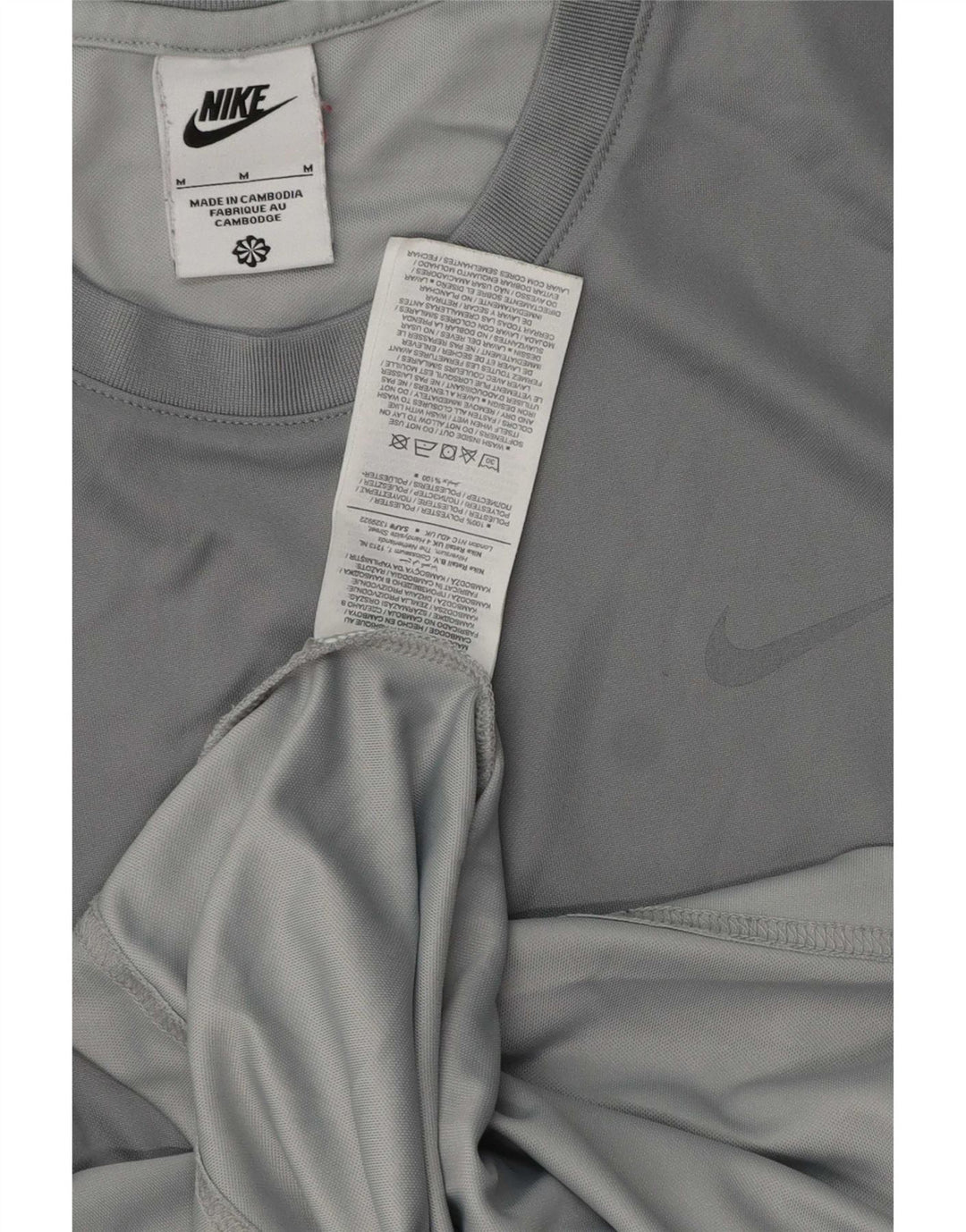 Nike Herren-T-Shirt mit Grafik, mittelgraues Polyester