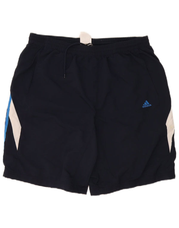 Adidas Herren Sportshorts XL Marineblau Colourblock Polyester
