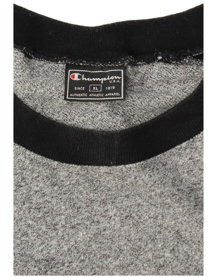 Champion Herren T-Shirt Top XL Grau Farbblock