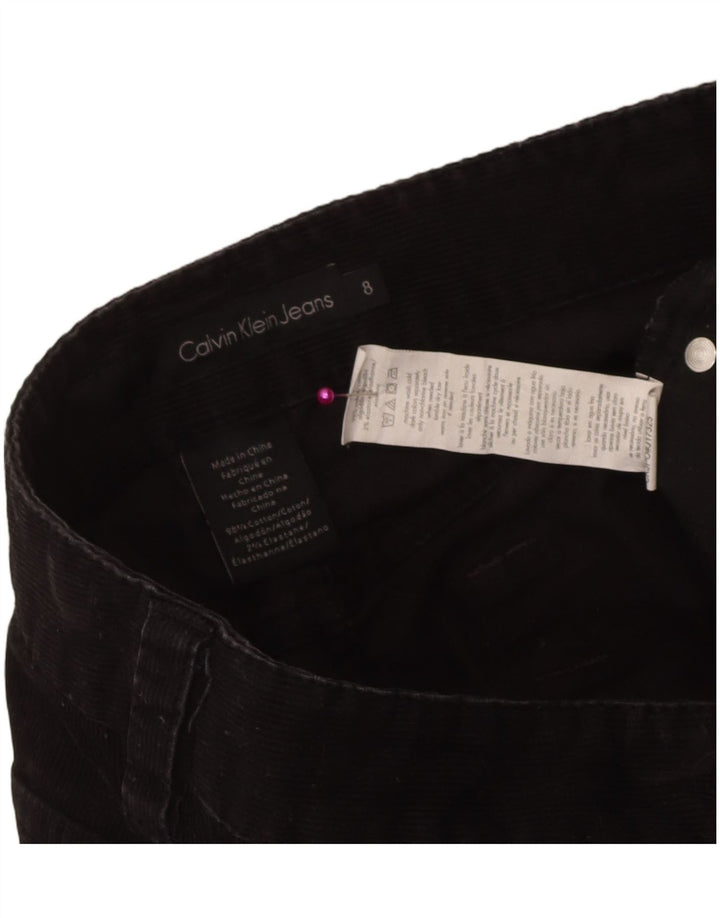 Calvin Klein Damen Bootcut Cordhose US 8 Medium W32 L31 Schwarz