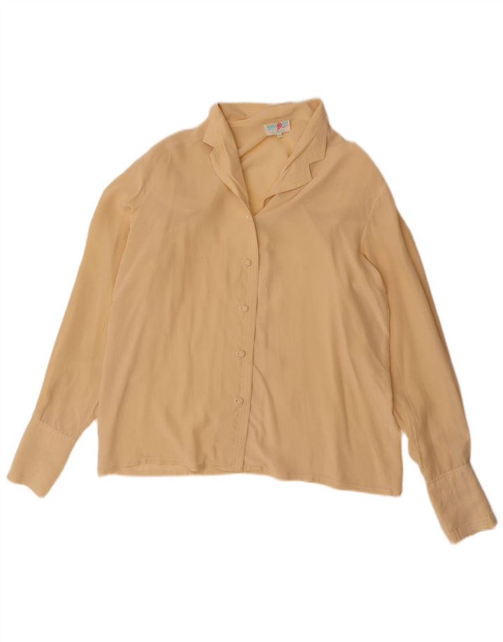 Balloon Damen Hemdbluse EU 38 Mittelbeige Seide