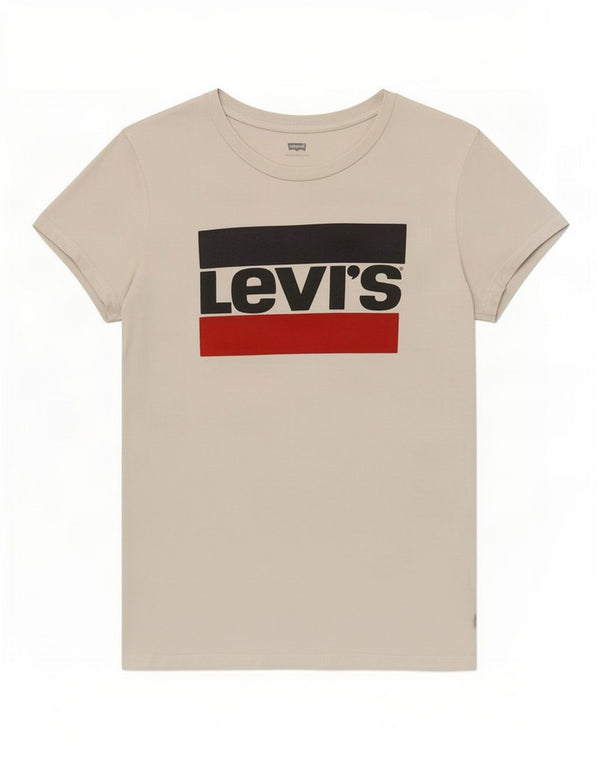 Levi's Damen Grafik-T-Shirt-Oberteil UK 6 XS Weiß