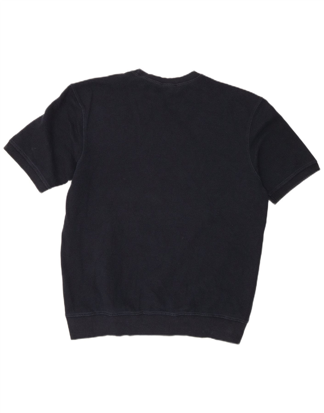 Zara Herren T-Shirt Top Large Marineblau Baumwolle