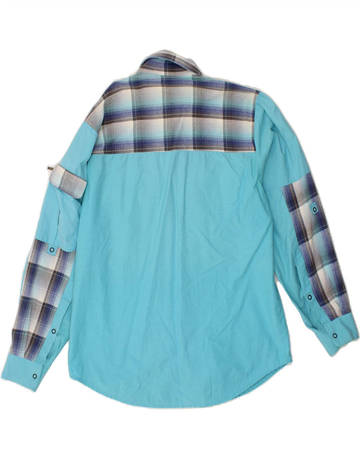 BAILO Mens Shirt IT 46 Small Blue Check Cotton Vintage Bailo and Second-Hand Bailo from Messina Hembry 