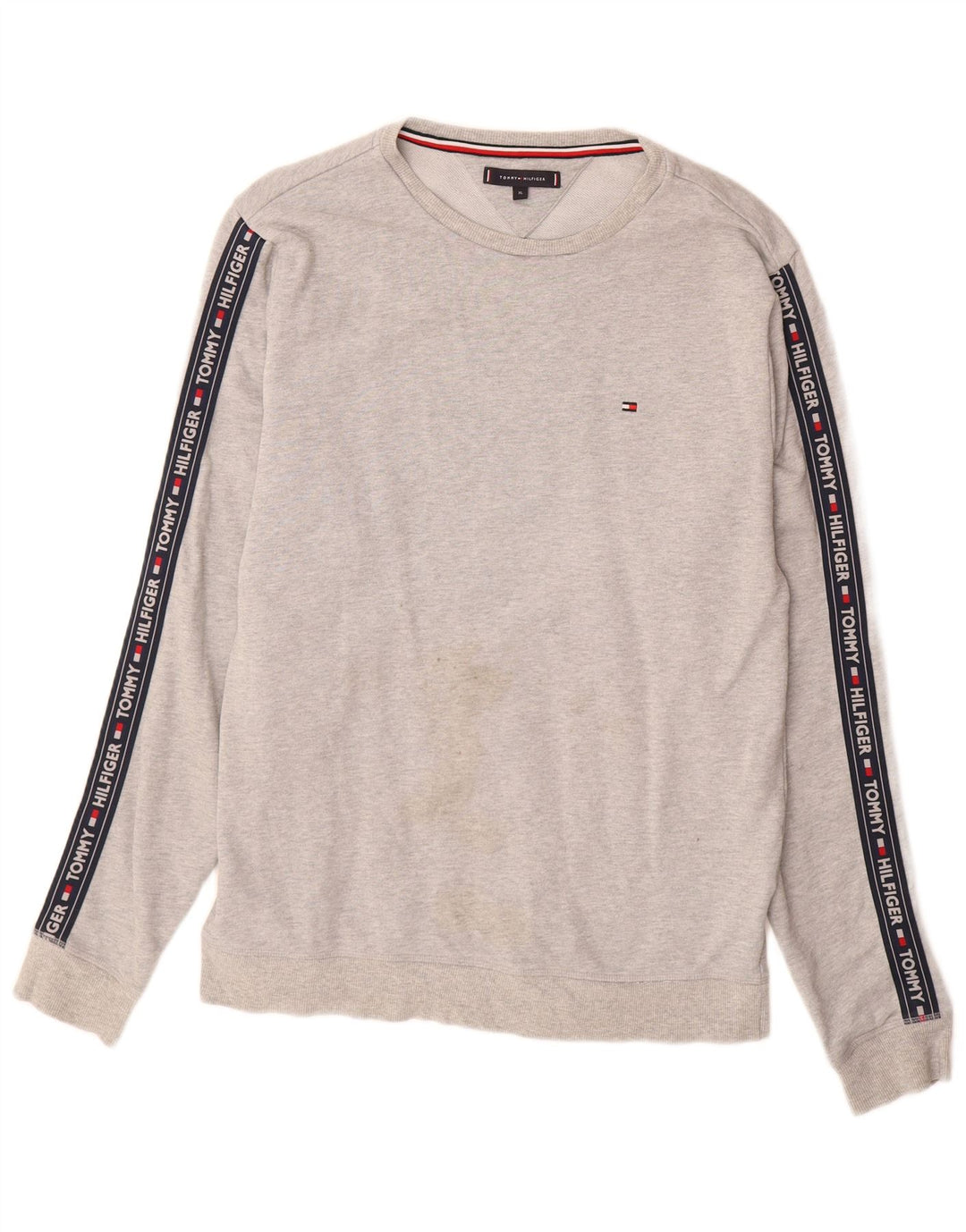 Tommy Hilfiger Herren-Sweatshirt mit Grafik, XL, Grau, Colourblock-Baumwolle