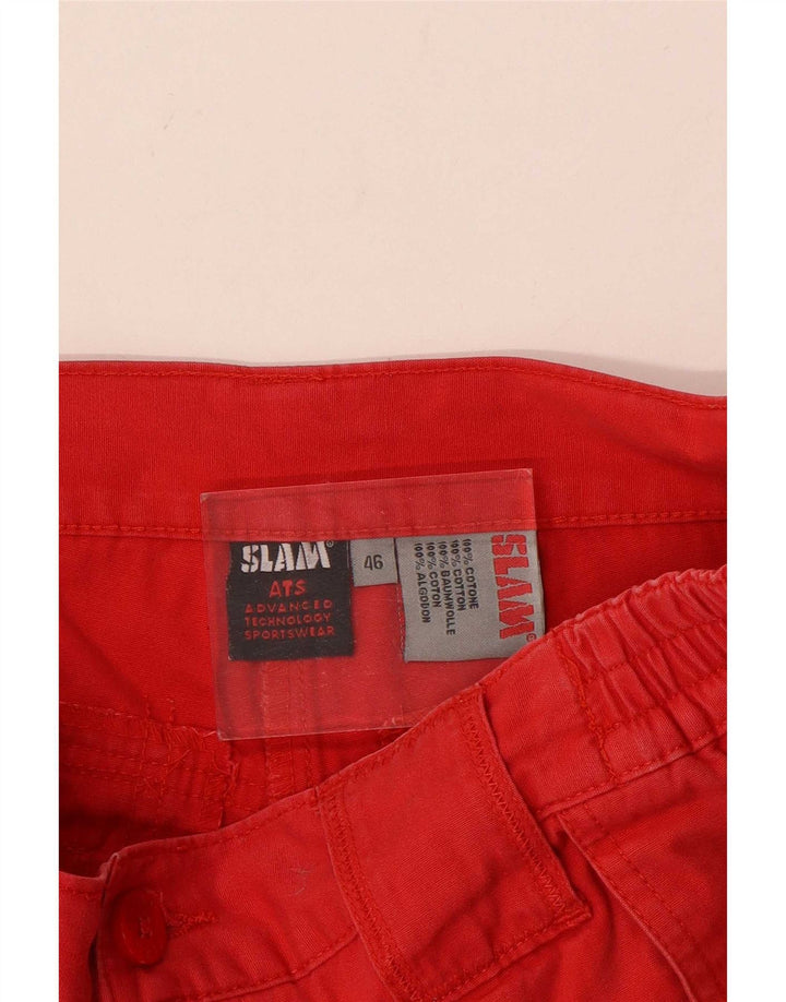 Slam Herren Cargoshorts IT 46 Small W32 Rote Baumwolle