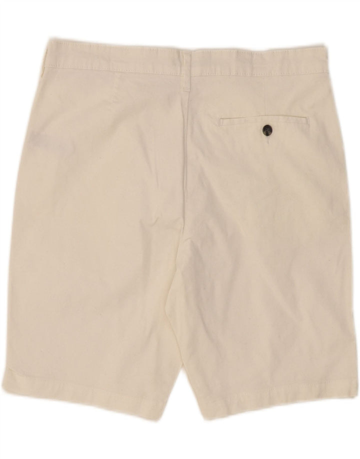 MARKS & SPENCER Mens Chino Shorts W34 Large White Cotton Vintage Marks & Spencer and Second-Hand Marks & Spencer from Messina Hembry 