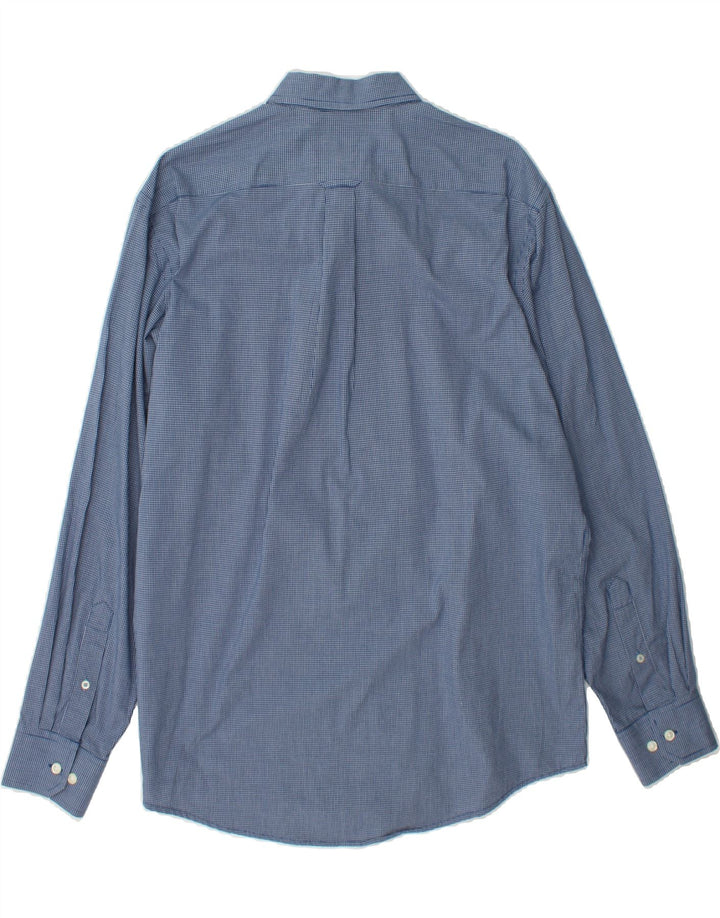 IZOD Mens Shirt Medium Blue Gingham Cotton Vintage Izod and Second-Hand Izod from Messina Hembry 