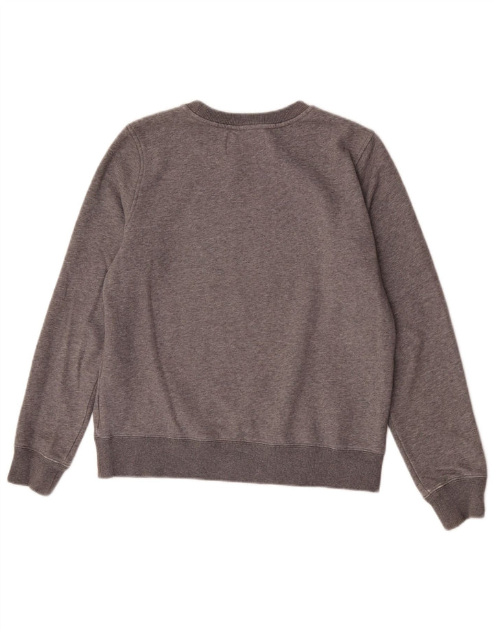 Calvin Klein Jeans Damen Grafik-Sweatshirt-Pullover UK 14 Mittelgrau