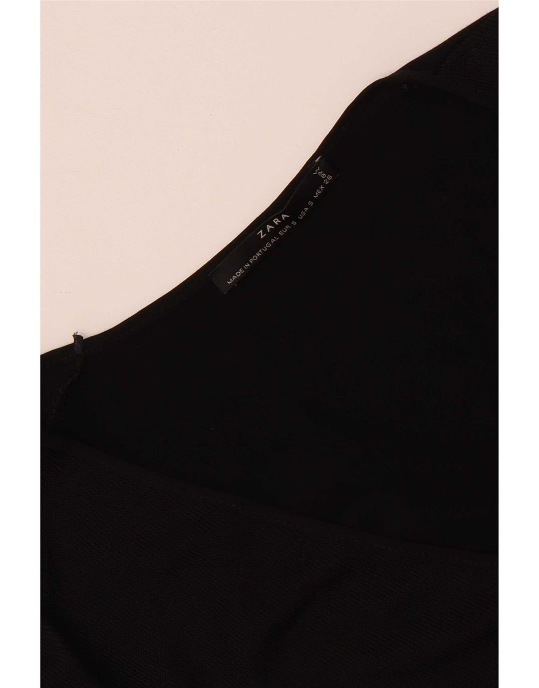 Zara Damen Übergroßes Top Langarm UK 10 Small Schwarz
