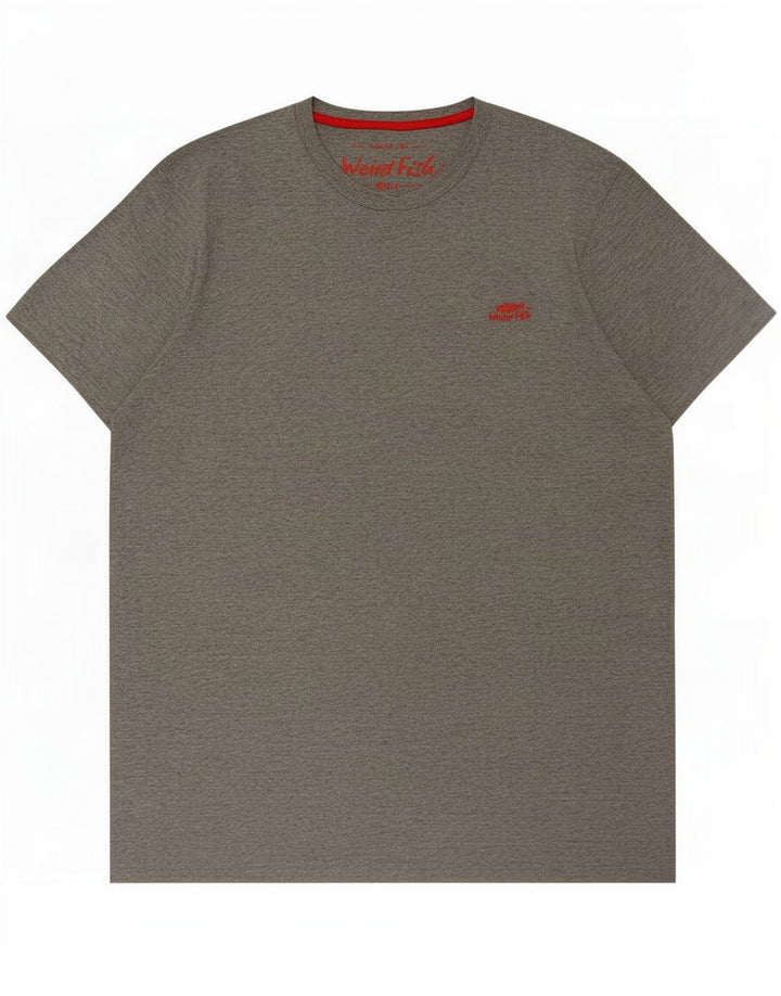 Weird Fish Herren T-Shirt Top Large Grau Baumwolle