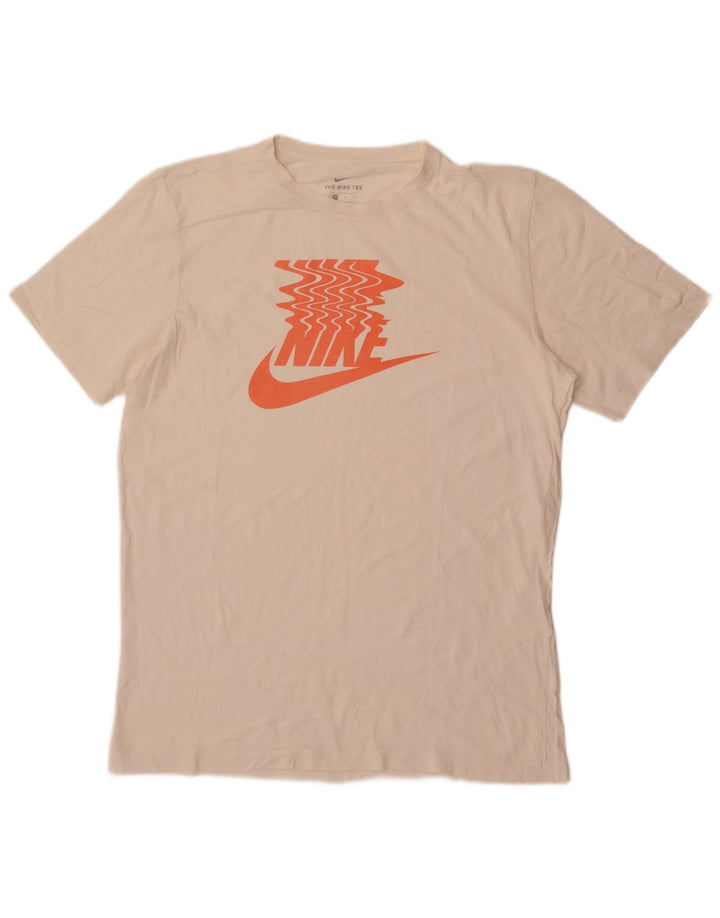 Nike Herren-T-Shirt mit Grafik, Größe L, Weiß