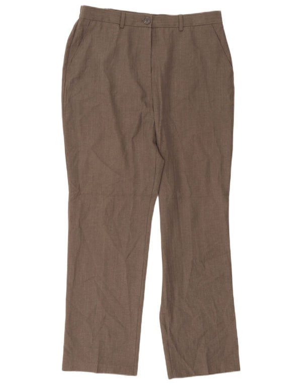 Marks & Spencer Damen Gerade Freizeithose UK 14 Large W34 L30 Khaki