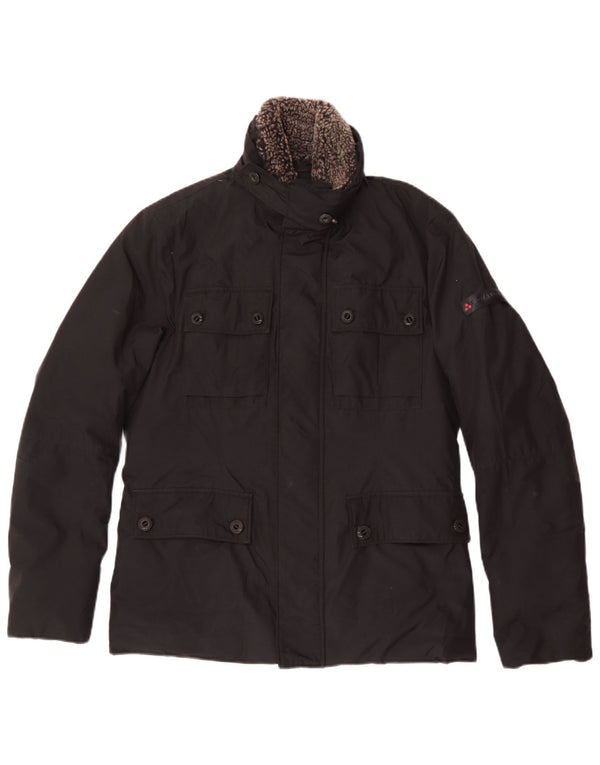 PEUTEREY Wattierte Herrenjacke UK 44 2XL Schwarz Polyester