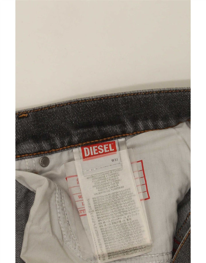 Diesel Herren Distressed Slim Jeans W32 L28 Graue Baumwolle