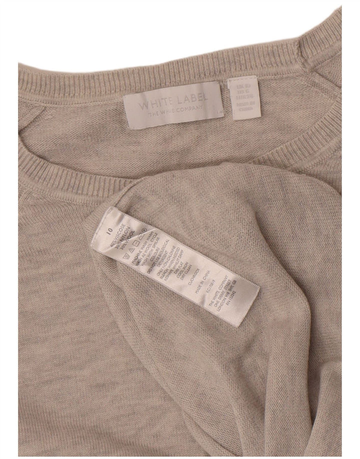 White Label Damen-Pullover mit U-Boot-Ausschnitt, Gr. 10, Größe S, Grau meliert