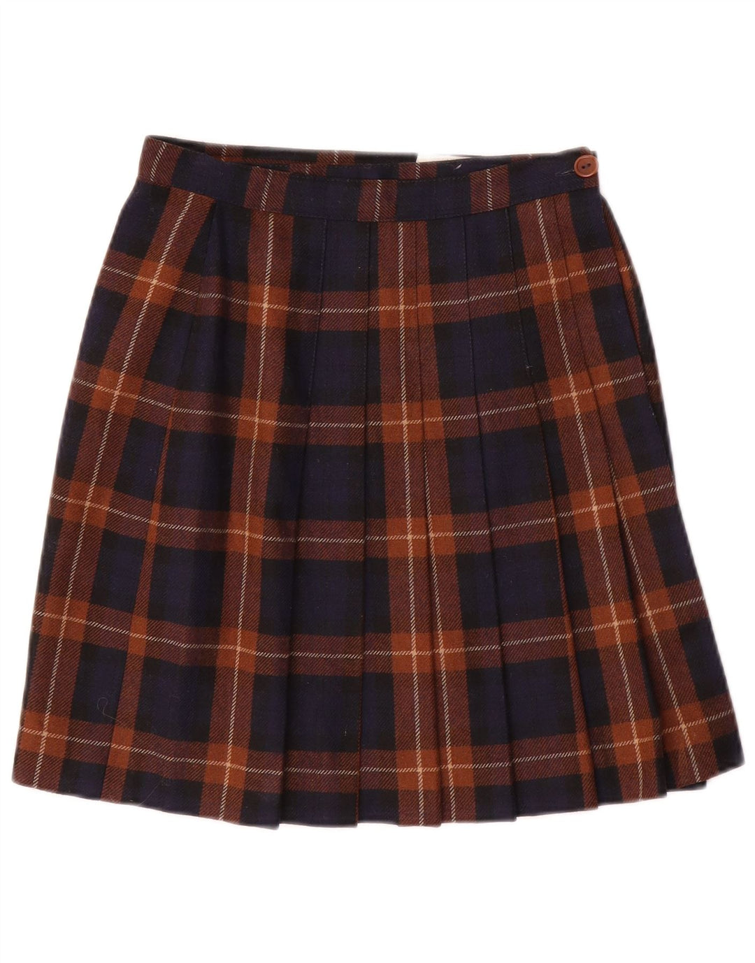 GB.PEDRINI Damen Mini-Wickelrock IT 40 Small W24 Marineblau kariert