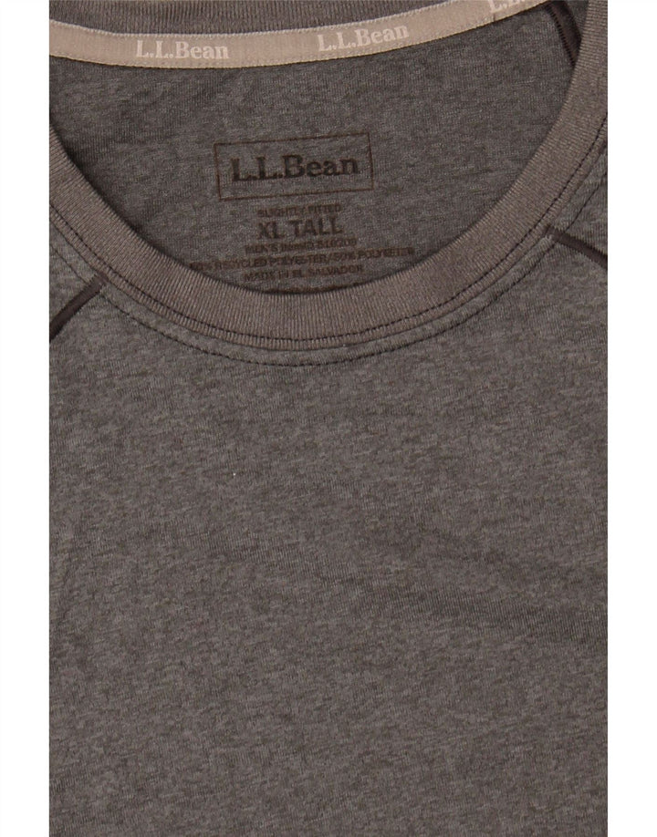 L.L.BEAN Mens Tall T-Shirt Top XL Grey Polyester Vintage L.L.Bean and Second-Hand L.L.Bean from Messina Hembry 