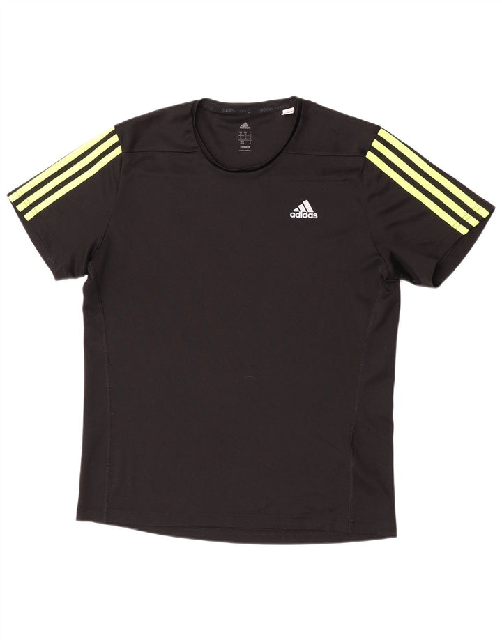 Adidas Herren Climalite T-Shirt Top Medium Schwarz Polyester