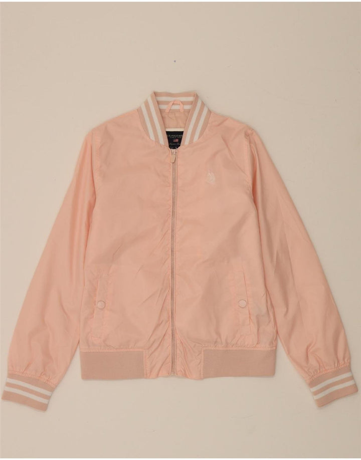 US POLO ASSN Damen Bomberjacke UK 10 Small Rosa Polyester