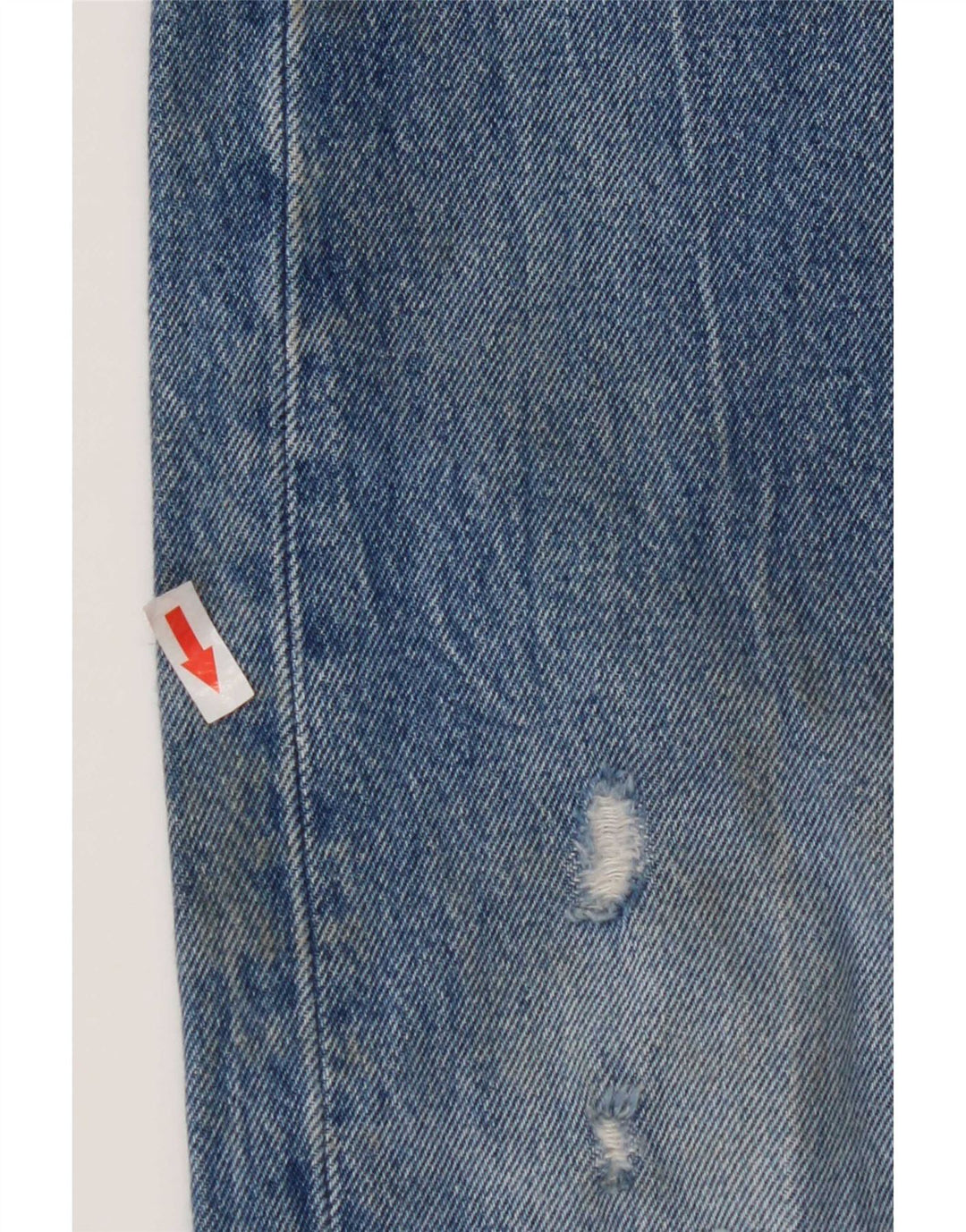 Levi's Damen 501 Distressed Straight Jeans W28 L32 Blaue Baumwolle