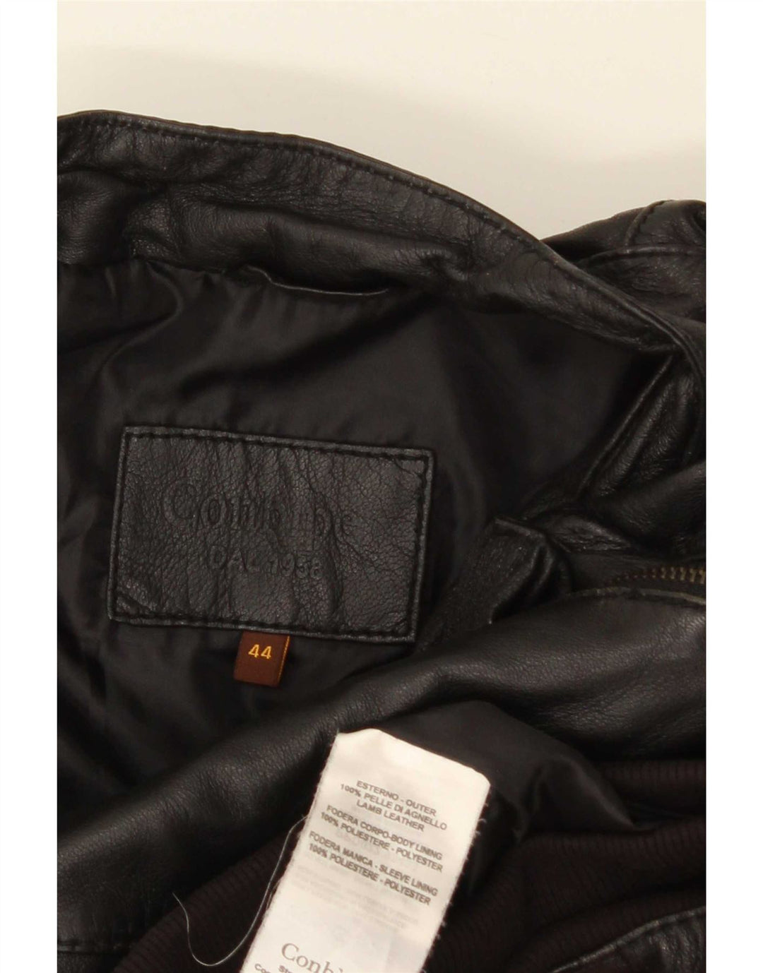 Conbipel Damen Bomber-Lederjacke IT 44 Mittelschwarzes Leder