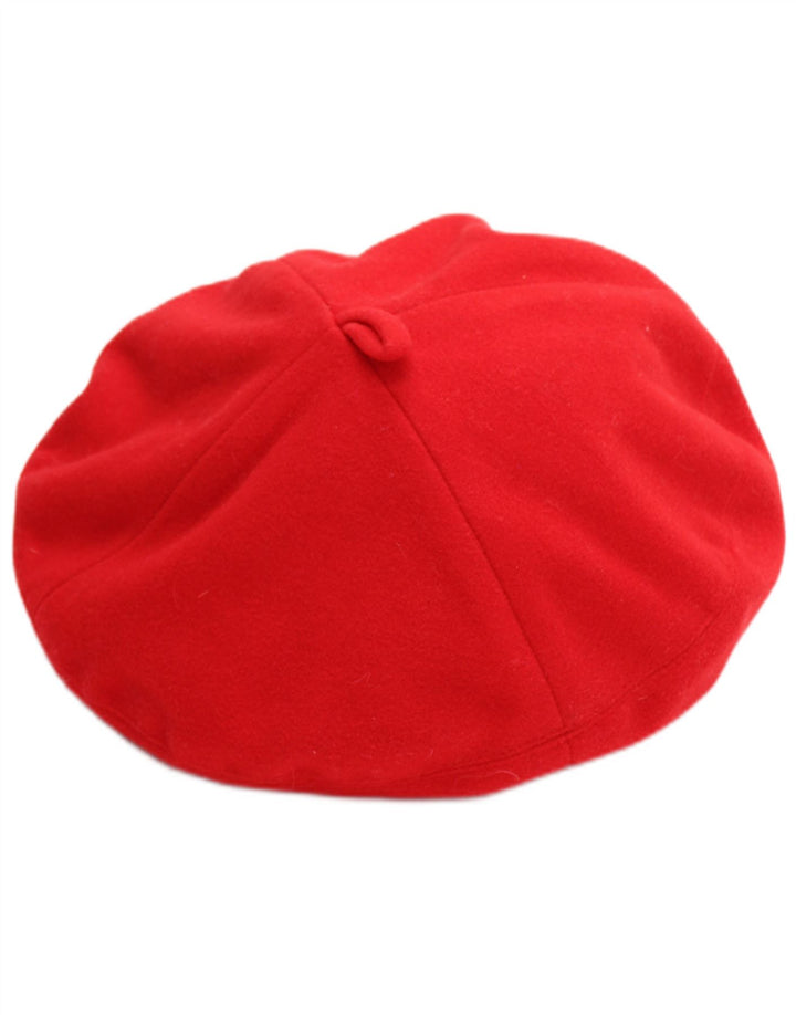 Vintage Mädchen-Fleece-Baskenmütze, 6–7 Jahre, rotes Polyester
